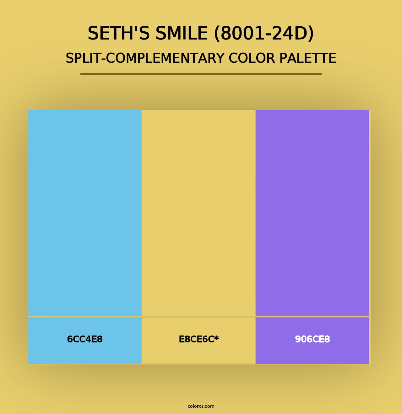 Seth's Smile (8001-24D) - Split-Complementary Color Palette