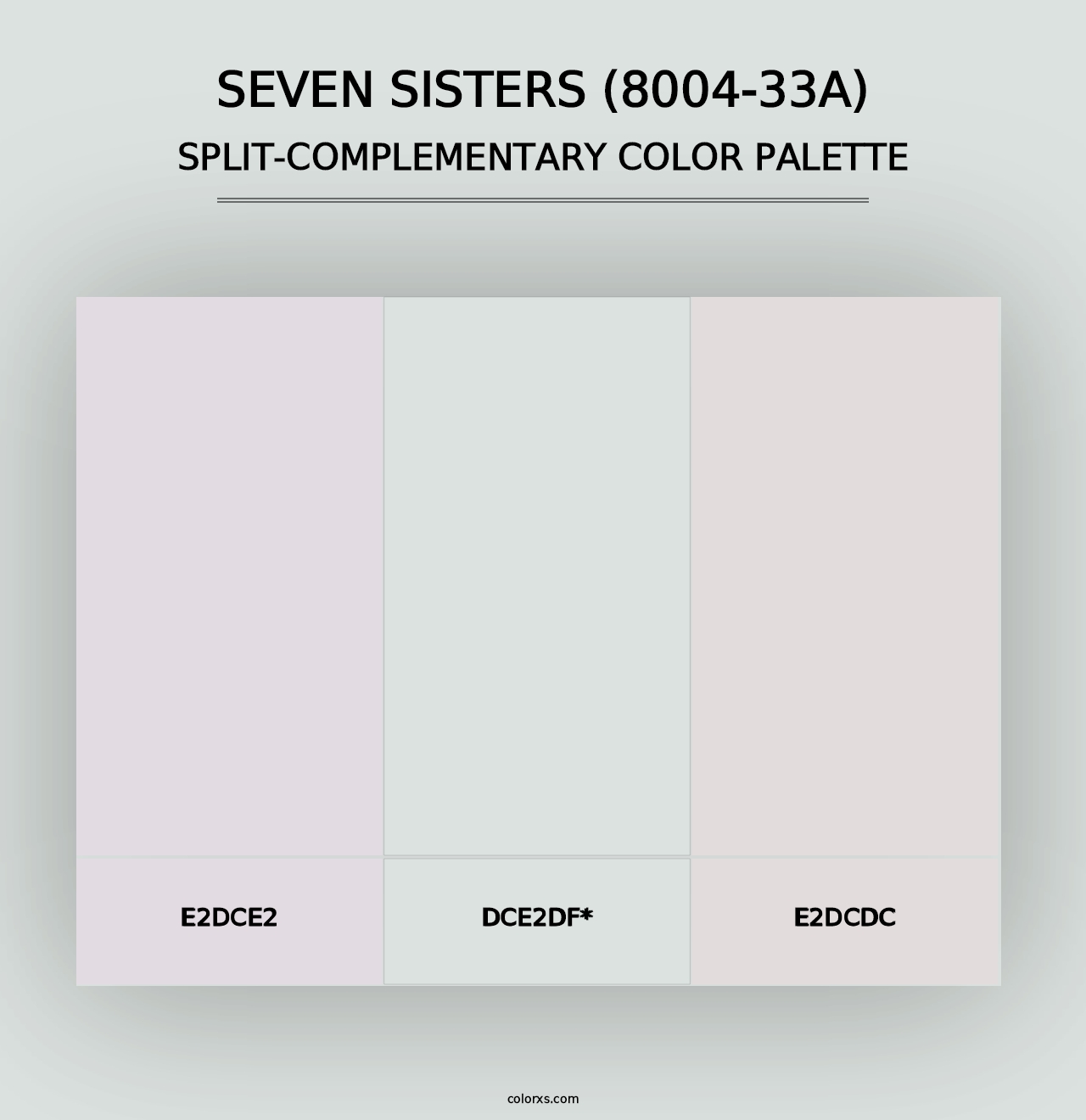 Seven Sisters (8004-33A) - Split-Complementary Color Palette