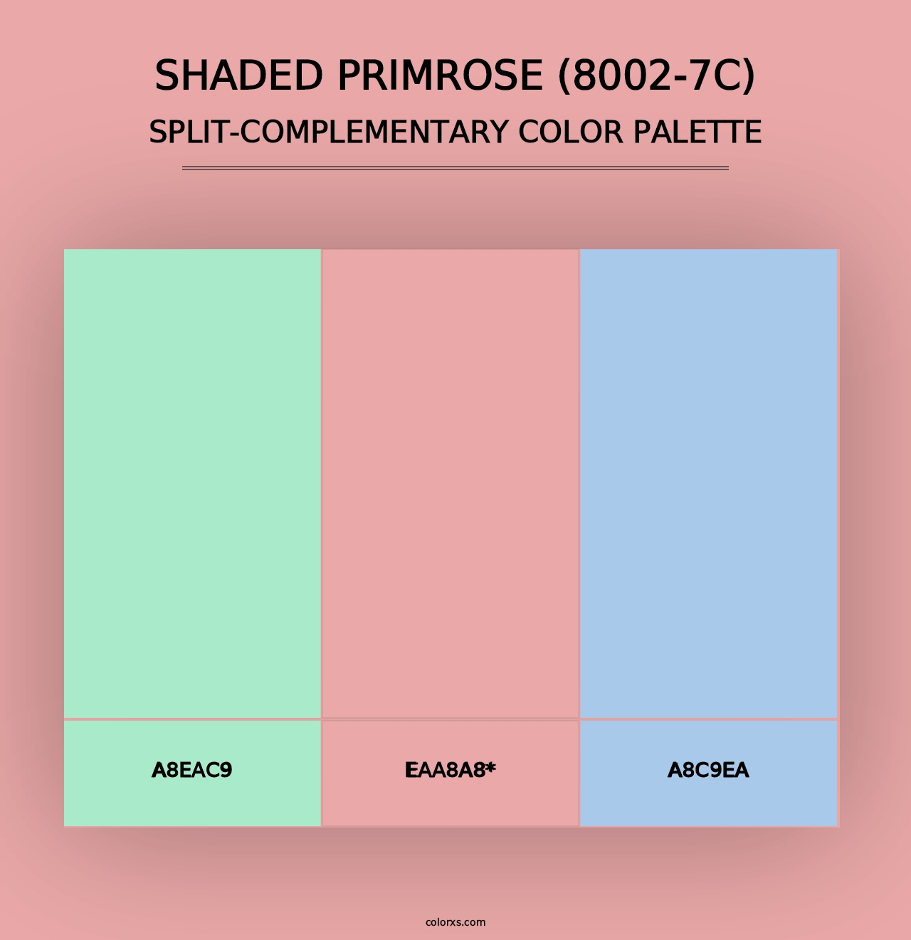 Shaded Primrose (8002-7C) - Split-Complementary Color Palette