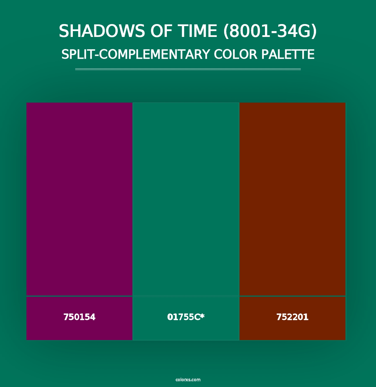 Shadows of Time (8001-34G) - Split-Complementary Color Palette