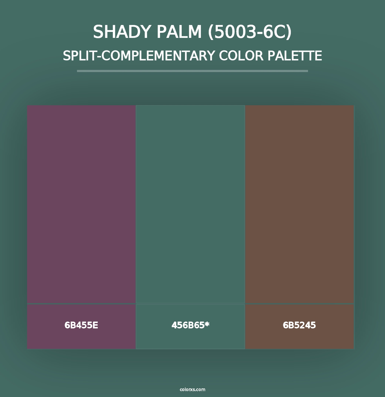 Shady Palm (5003-6C) - Split-Complementary Color Palette