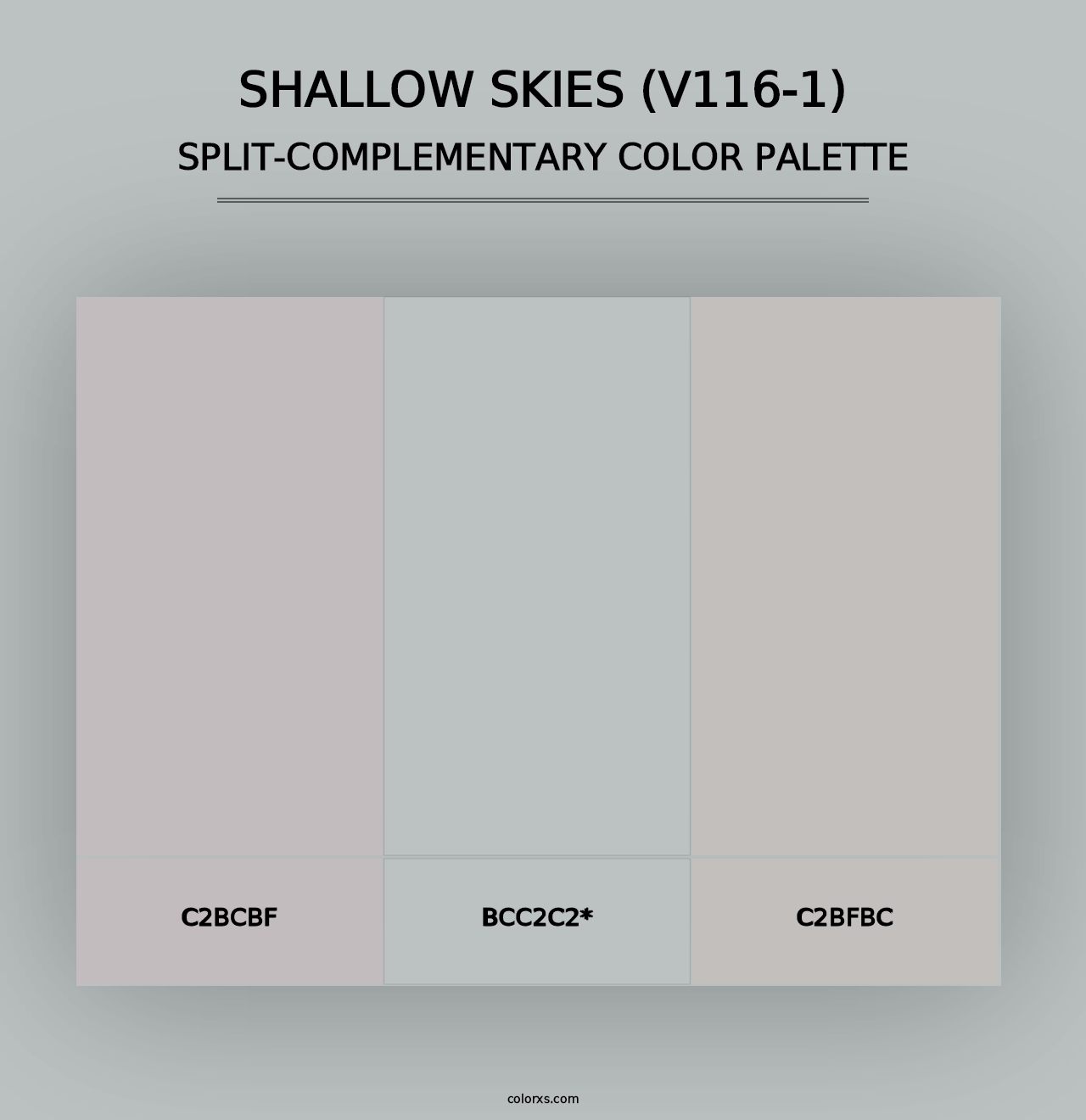 Shallow Skies (V116-1) - Split-Complementary Color Palette