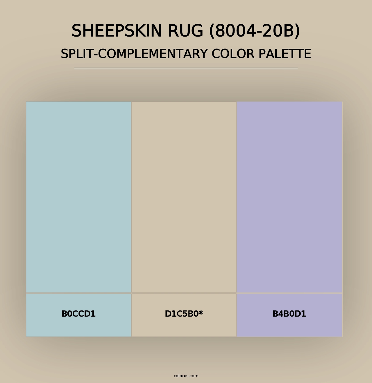 Sheepskin Rug (8004-20B) - Split-Complementary Color Palette