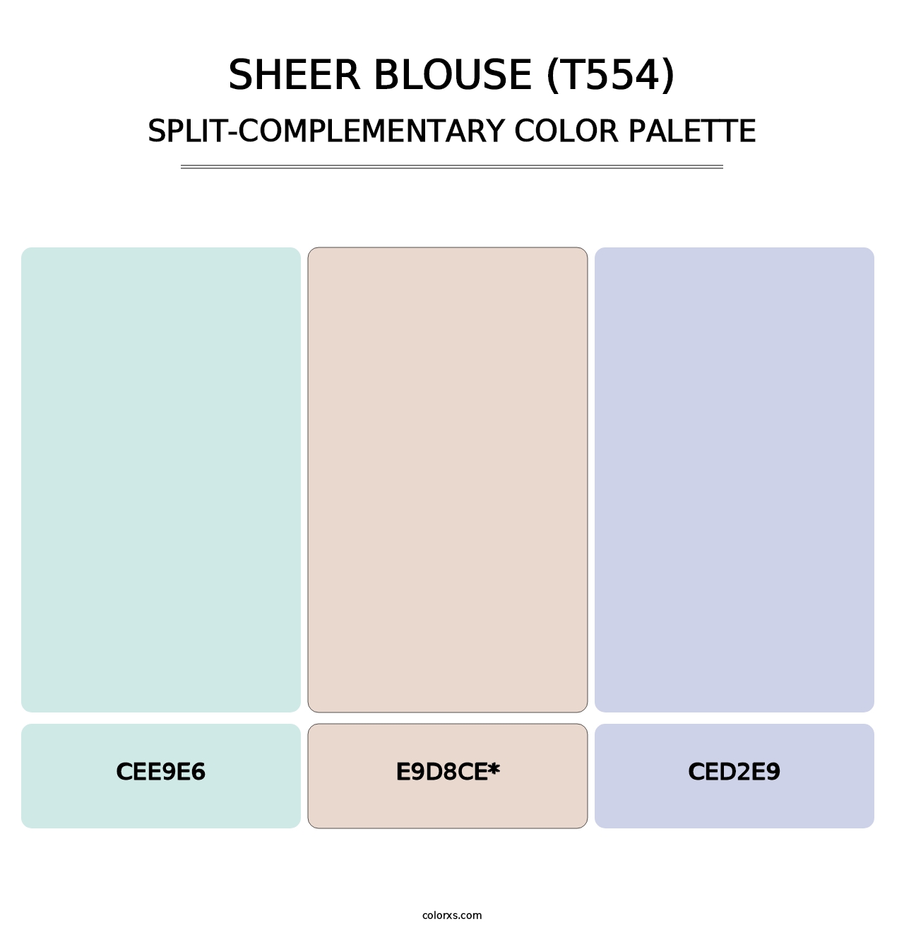 Sheer Blouse (T554) - Split-Complementary Color Palette