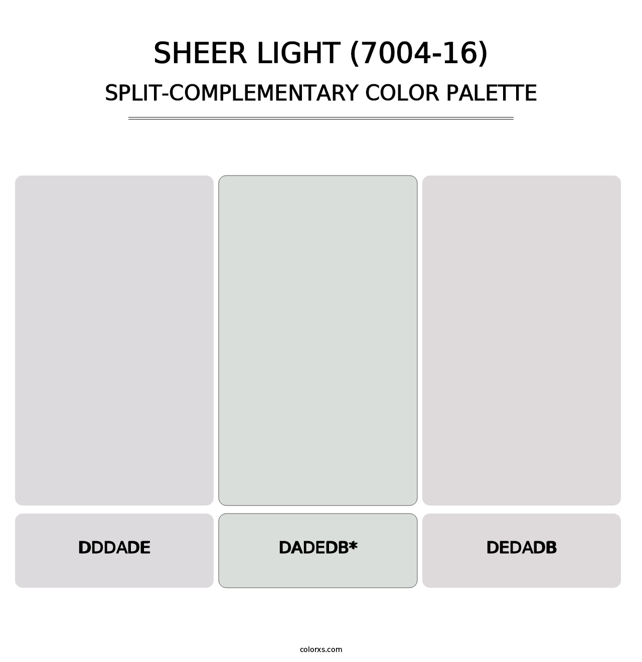 Sheer Light (7004-16) - Split-Complementary Color Palette