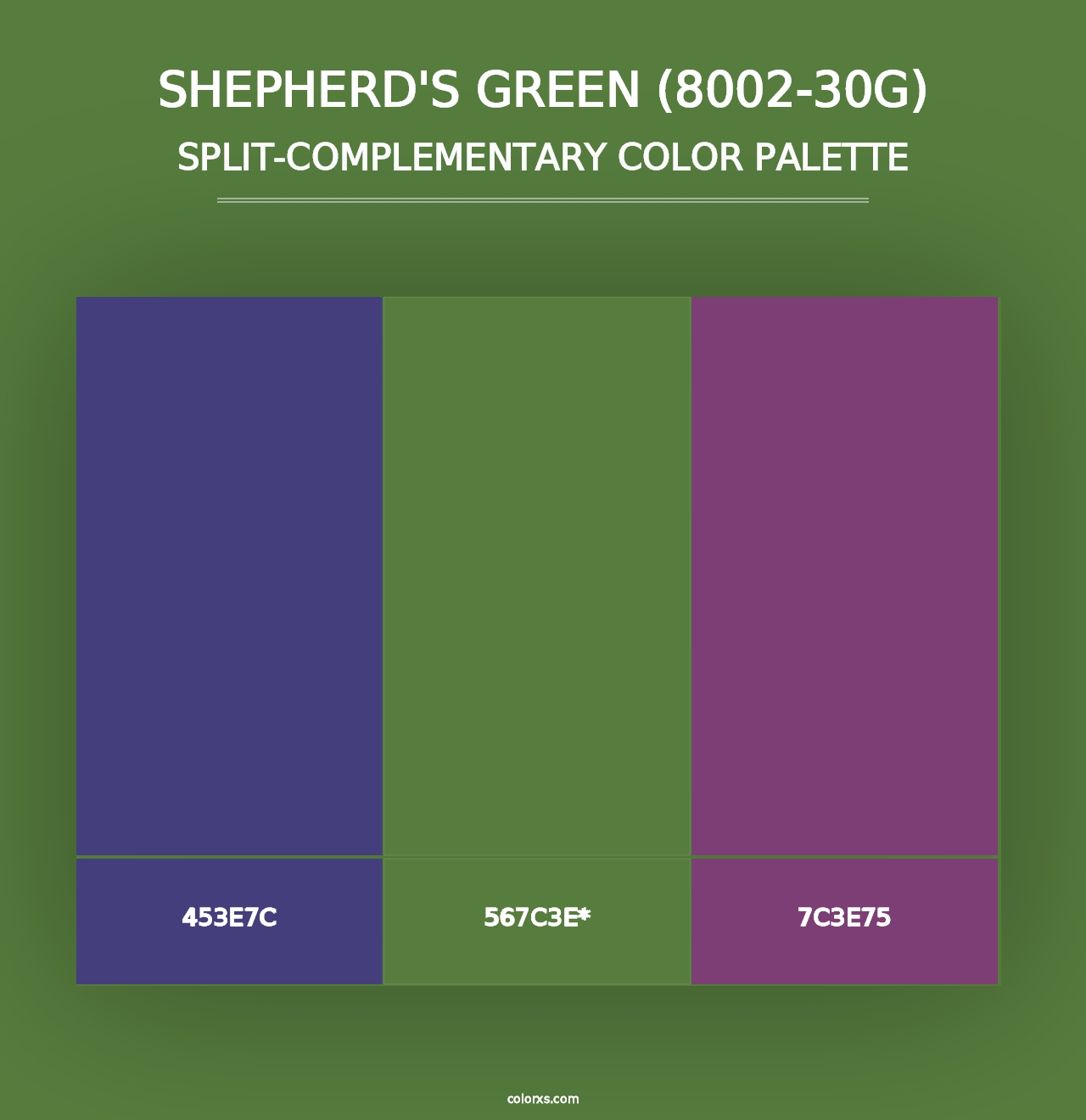 Shepherd's Green (8002-30G) - Split-Complementary Color Palette