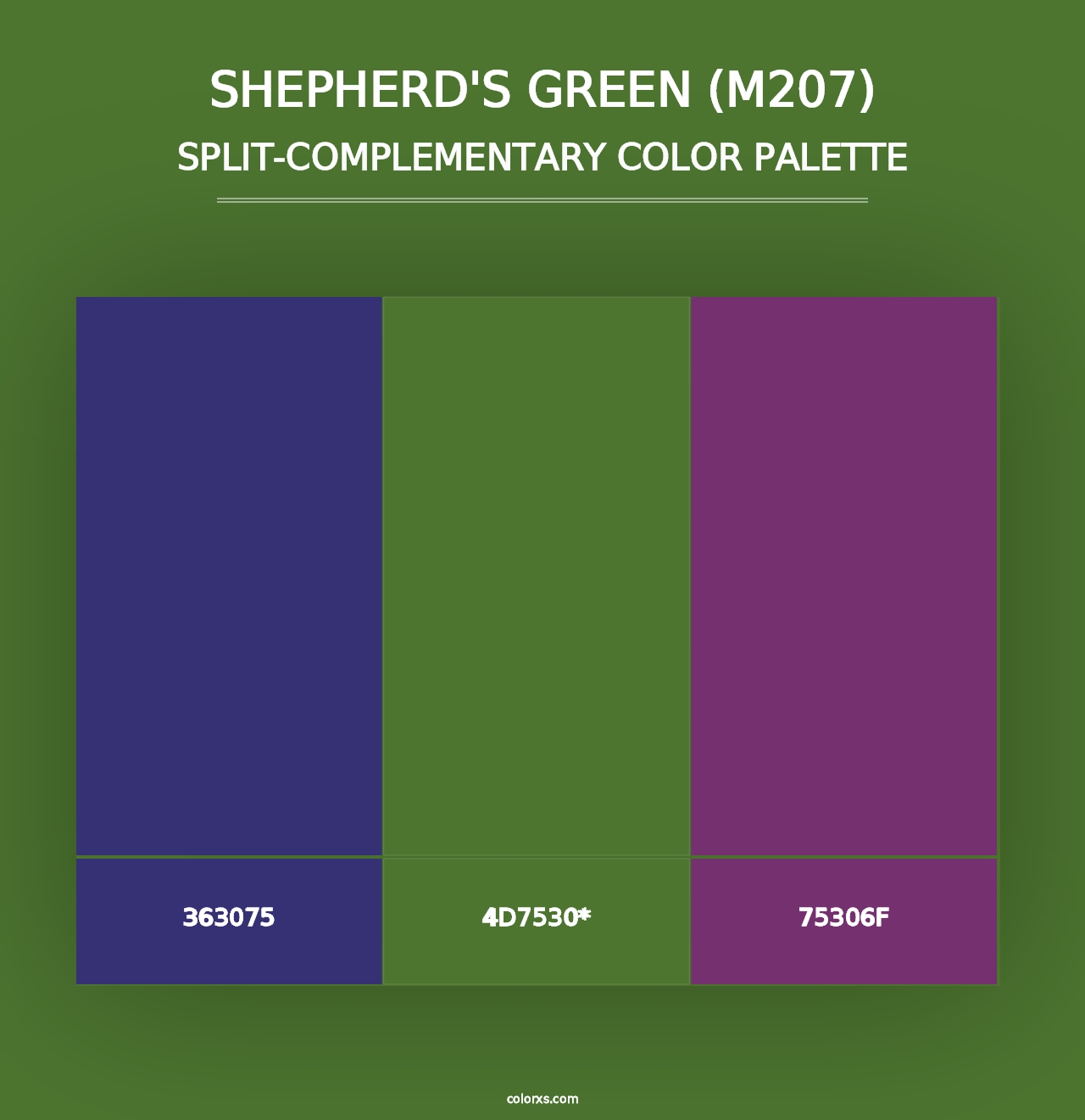 Shepherd's Green (M207) - Split-Complementary Color Palette