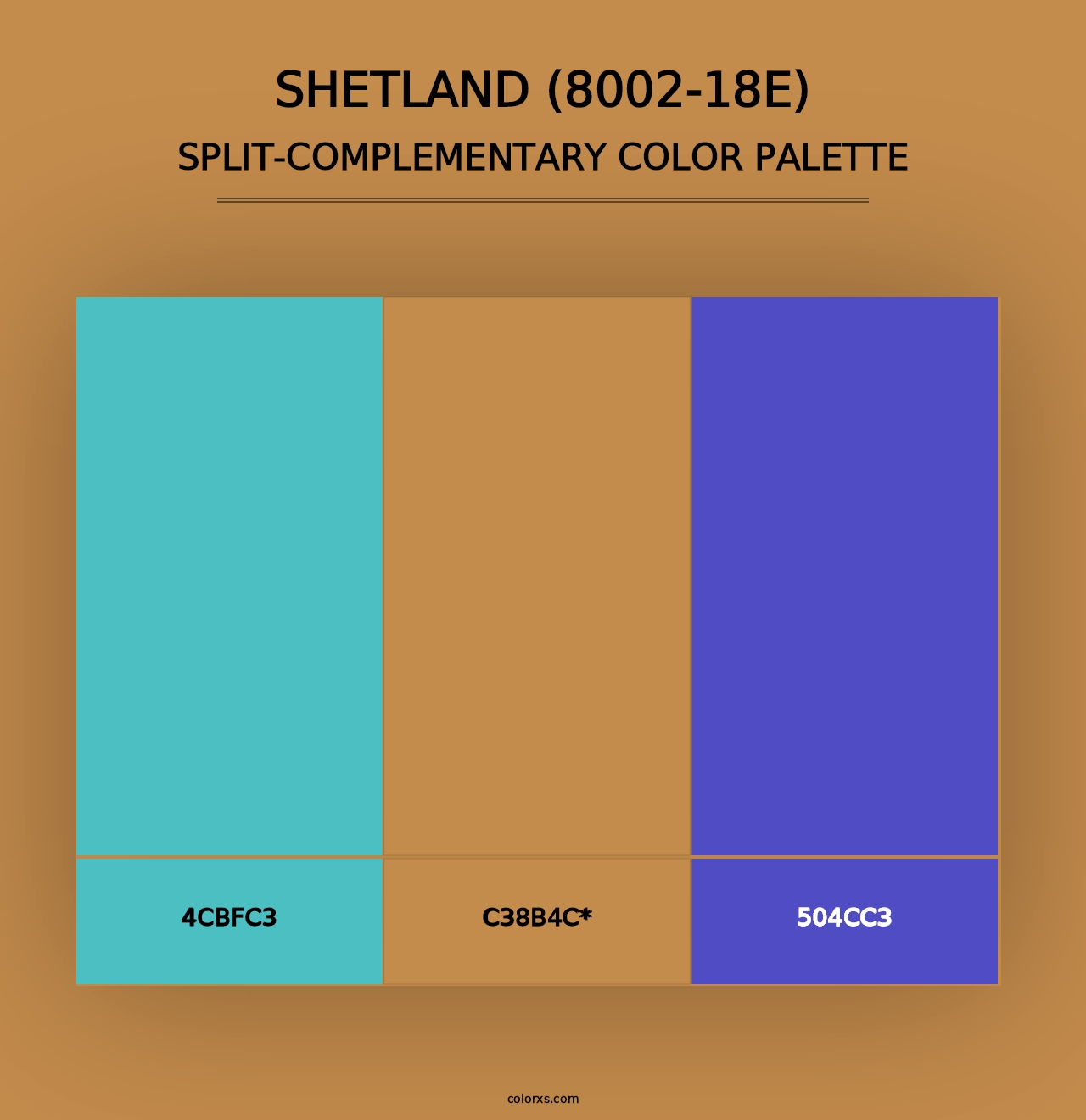 Shetland (8002-18E) - Split-Complementary Color Palette