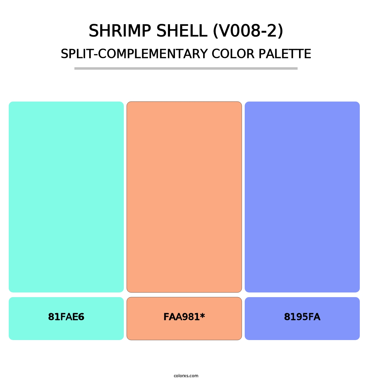 Shrimp Shell (V008-2) - Split-Complementary Color Palette