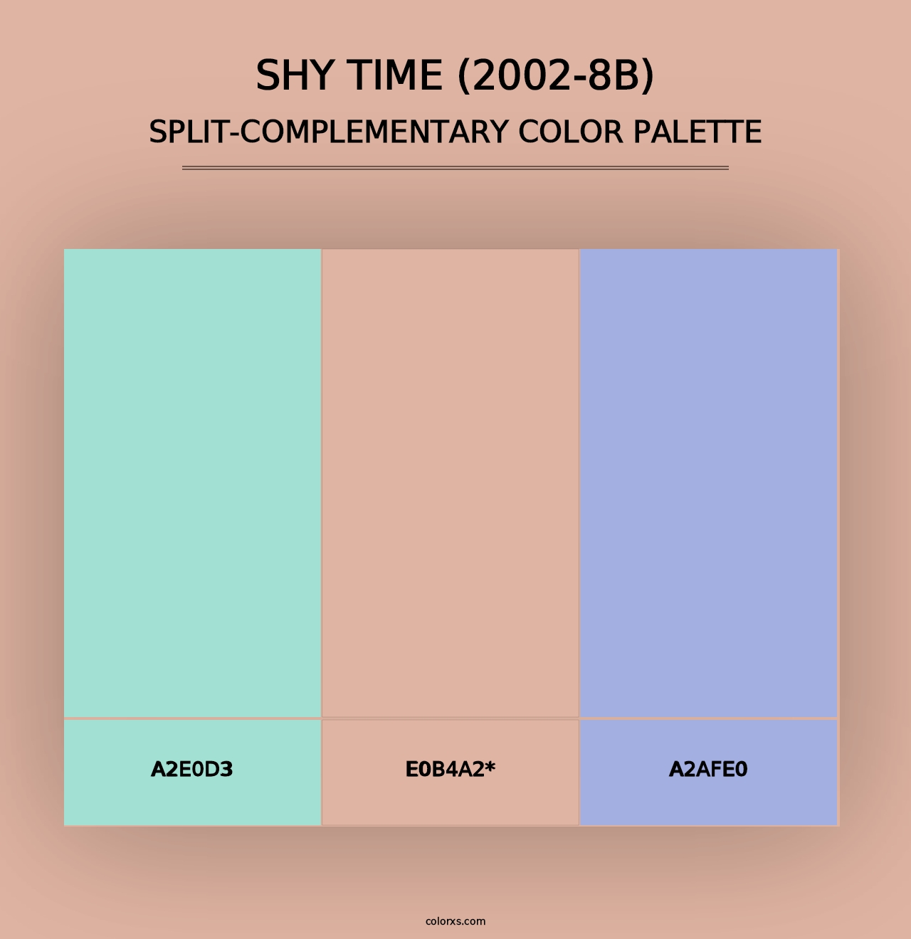 Shy Time (2002-8B) - Split-Complementary Color Palette