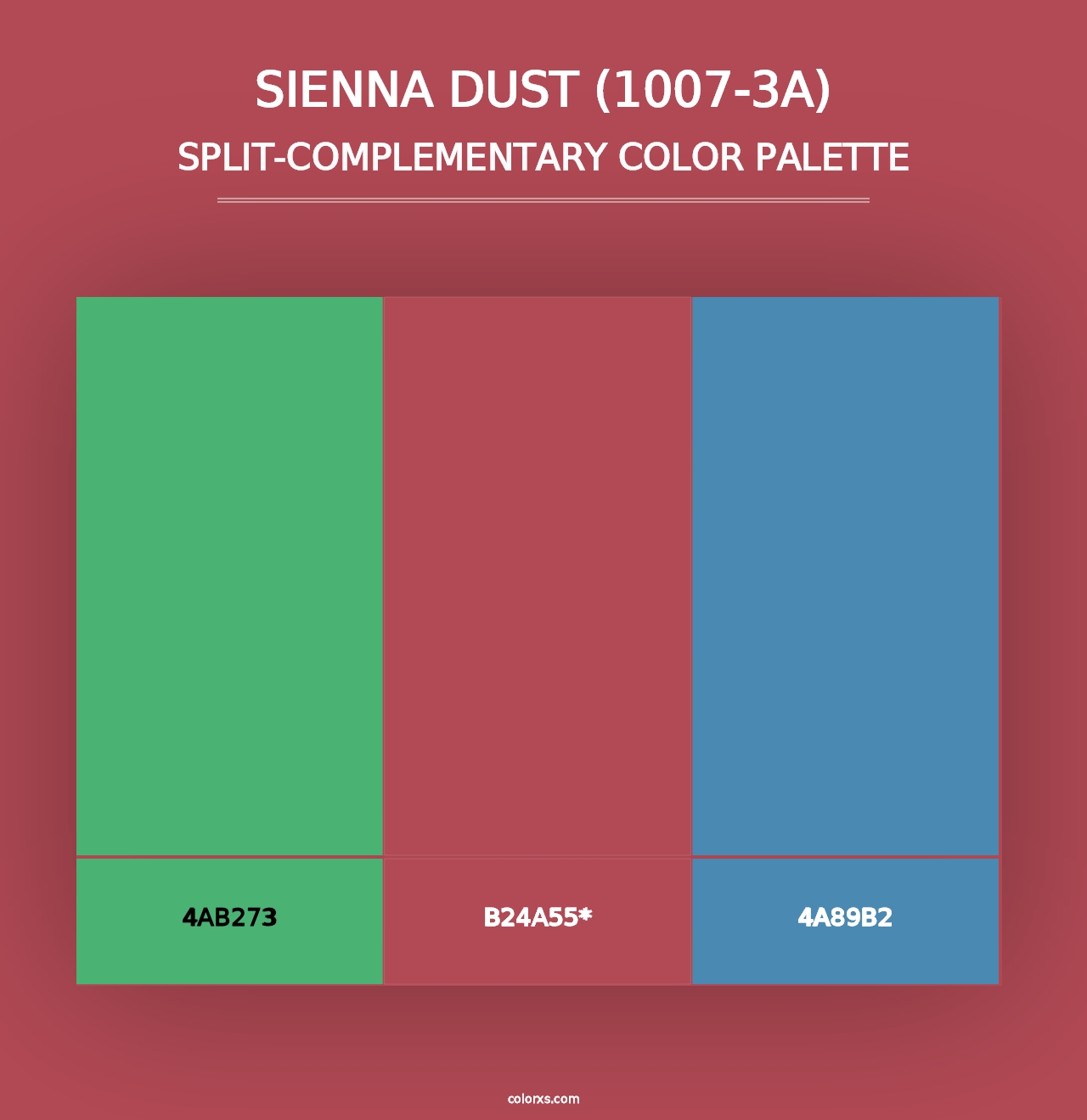 Sienna Dust (1007-3A) - Split-Complementary Color Palette