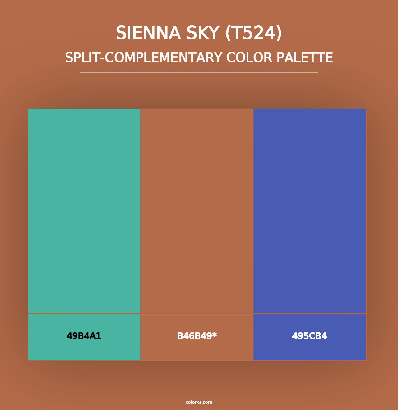 Sienna Sky (T524) - Split-Complementary Color Palette