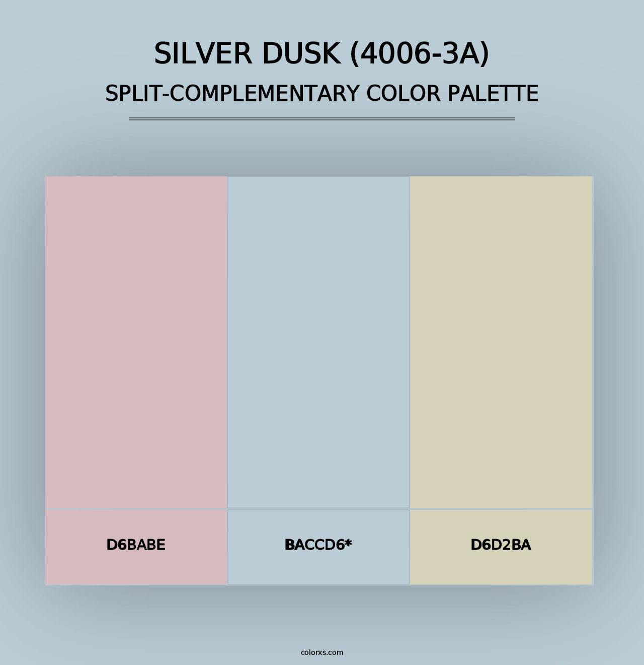 Silver Dusk (4006-3A) - Split-Complementary Color Palette