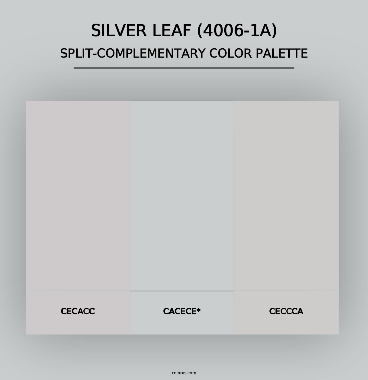 Silver Leaf (4006-1A) - Split-Complementary Color Palette