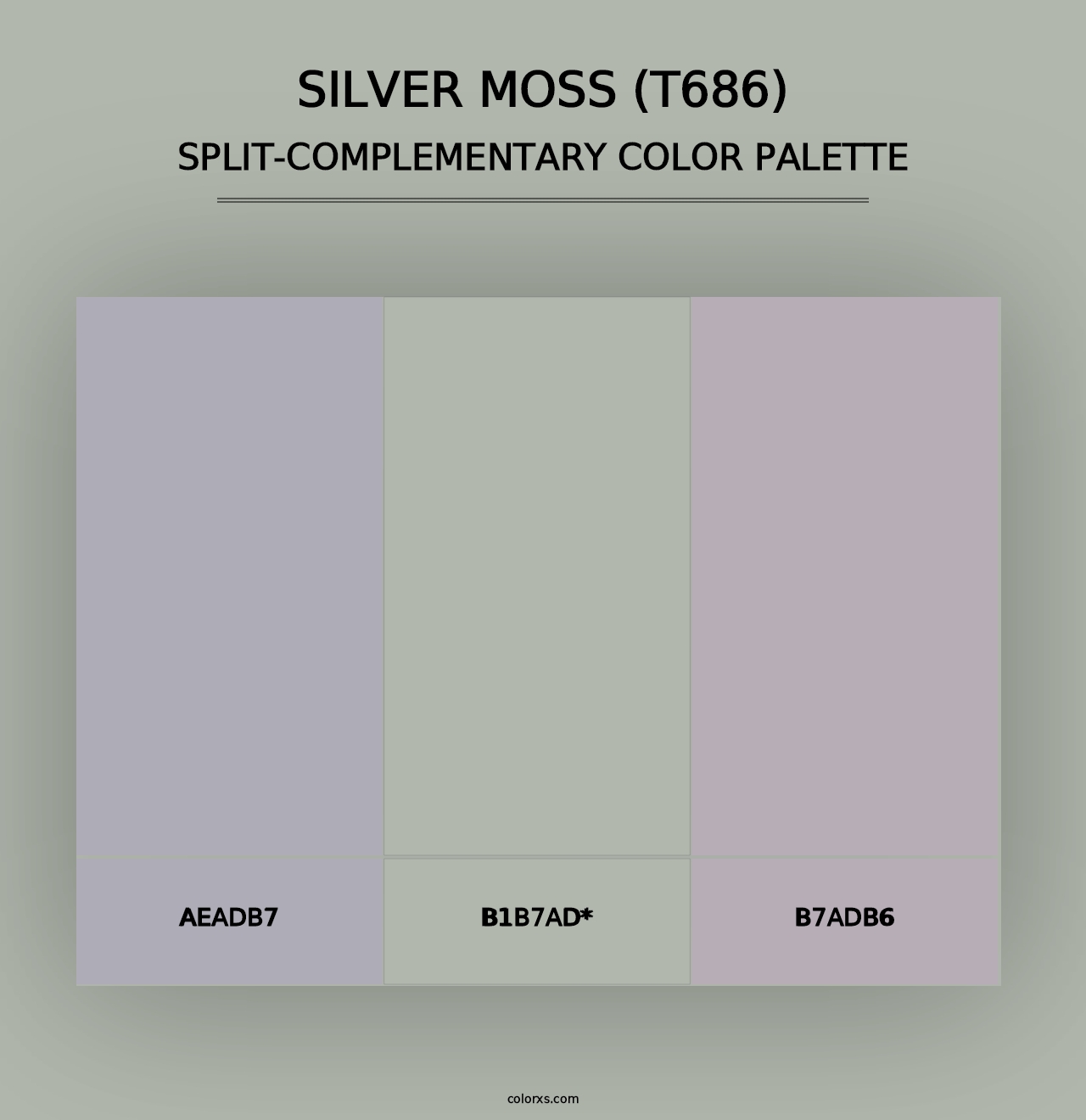 Silver Moss (T686) - Split-Complementary Color Palette