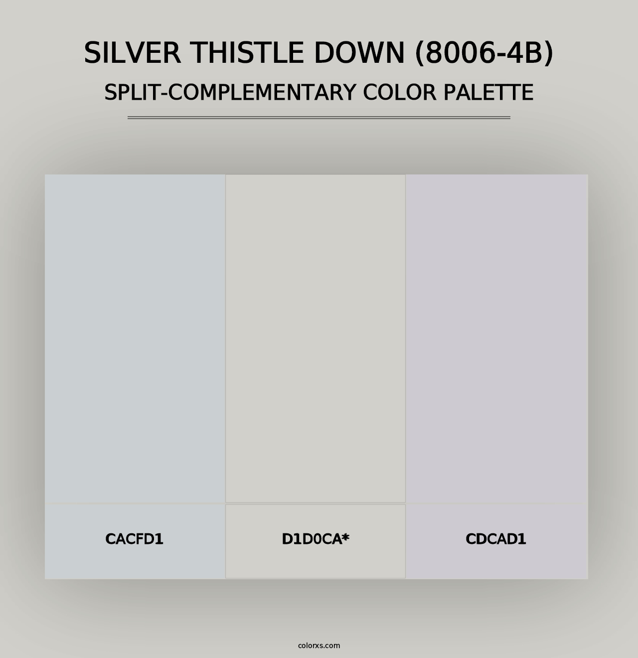 Silver Thistle Down (8006-4B) - Split-Complementary Color Palette