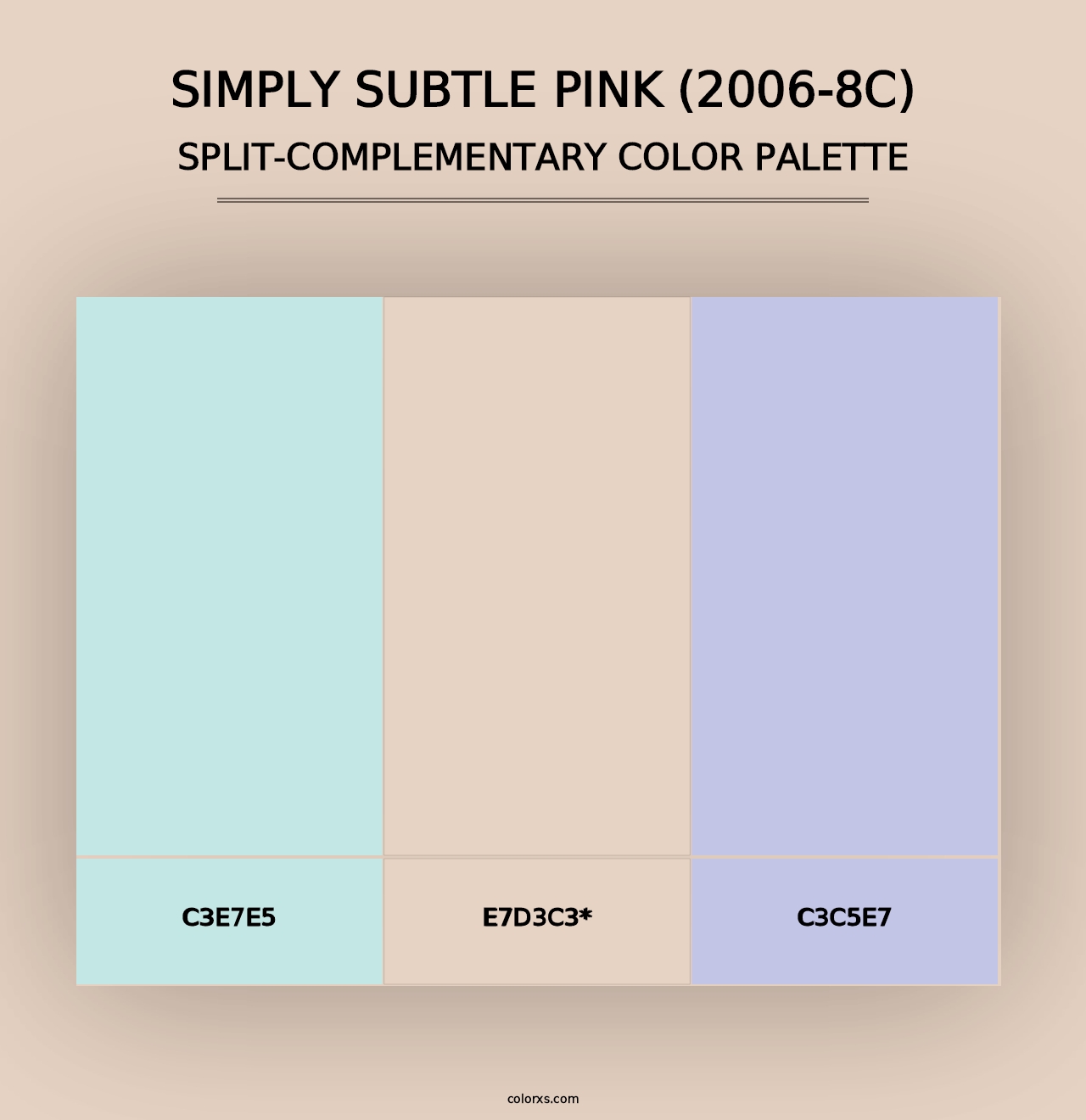 Simply Subtle Pink (2006-8C) - Split-Complementary Color Palette