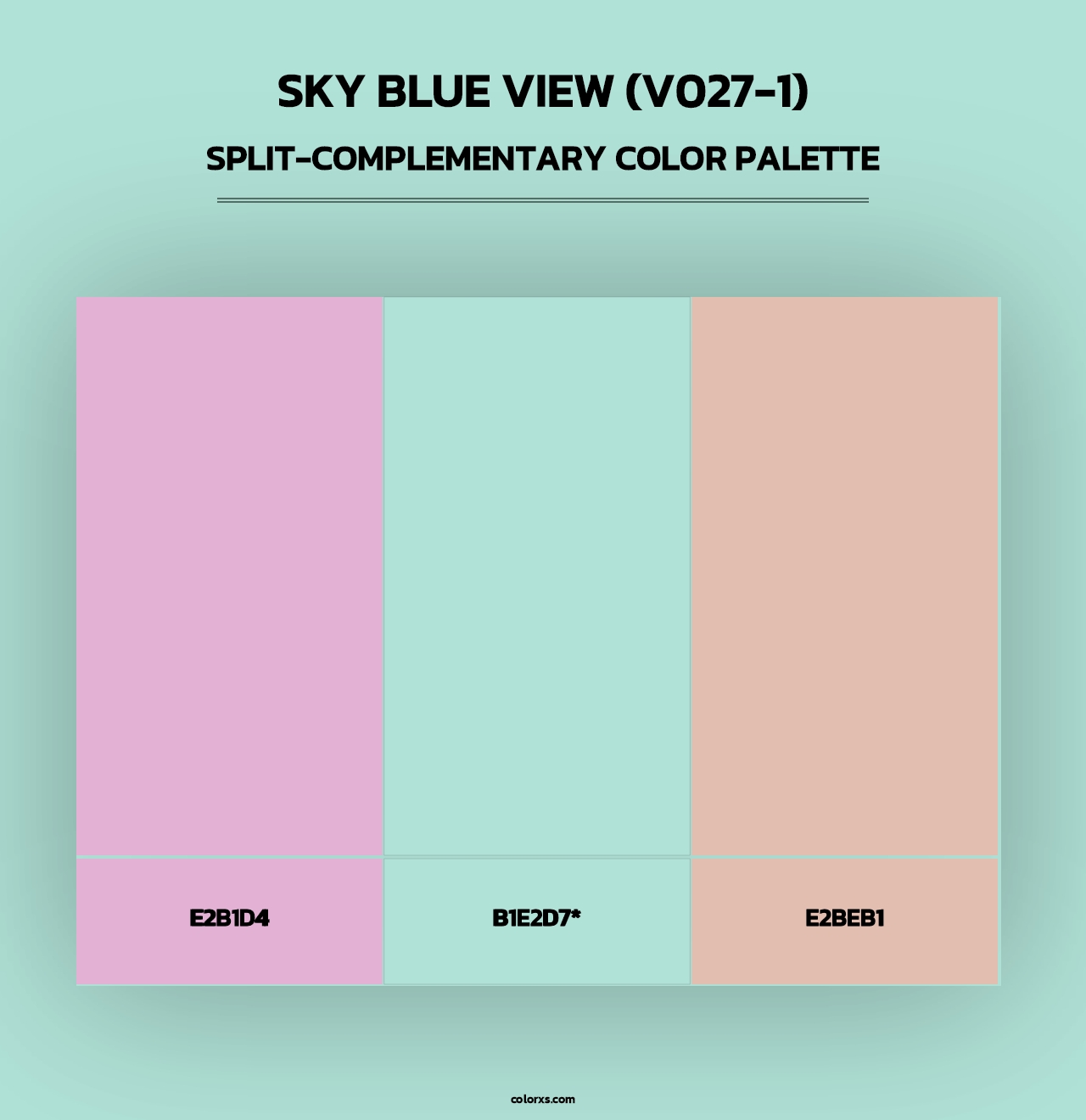 Sky Blue View (V027-1) - Split-Complementary Color Palette