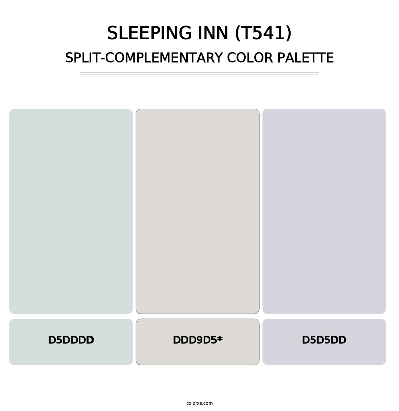 Sleeping Inn (T541) - Split-Complementary Color Palette