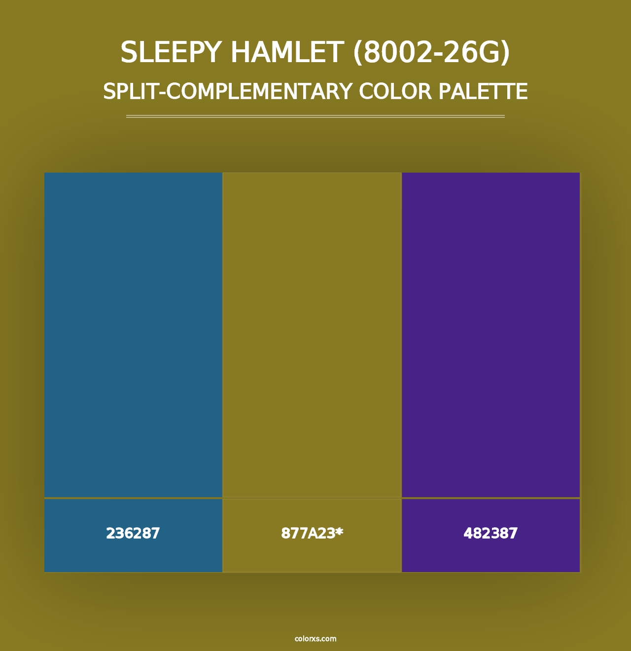 Sleepy Hamlet (8002-26G) - Split-Complementary Color Palette