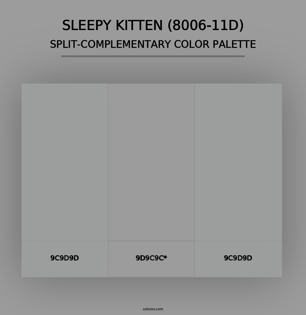 Sleepy Kitten (8006-11D) - Split-Complementary Color Palette