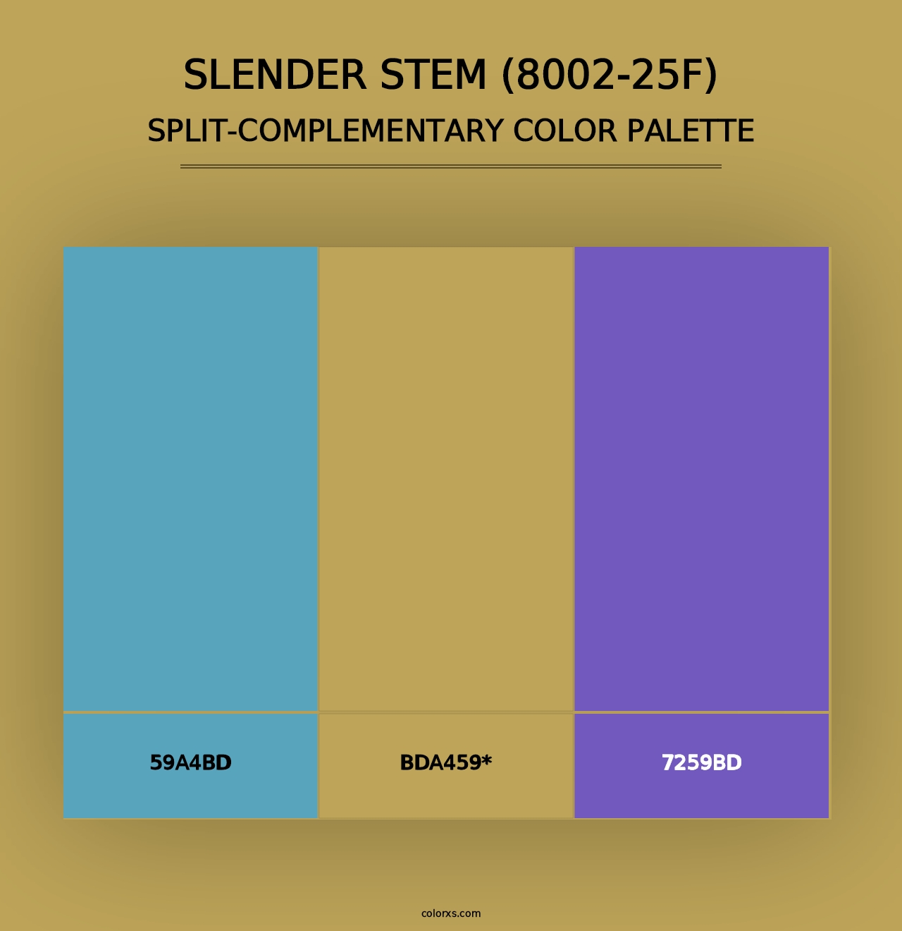 Slender Stem (8002-25F) - Split-Complementary Color Palette