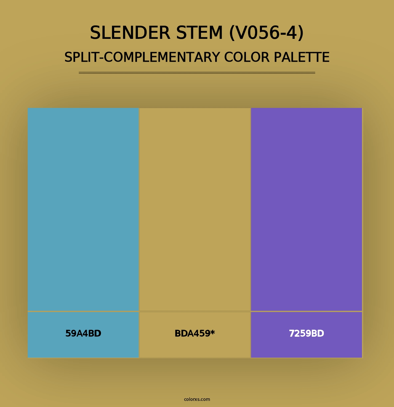 Slender Stem (V056-4) - Split-Complementary Color Palette