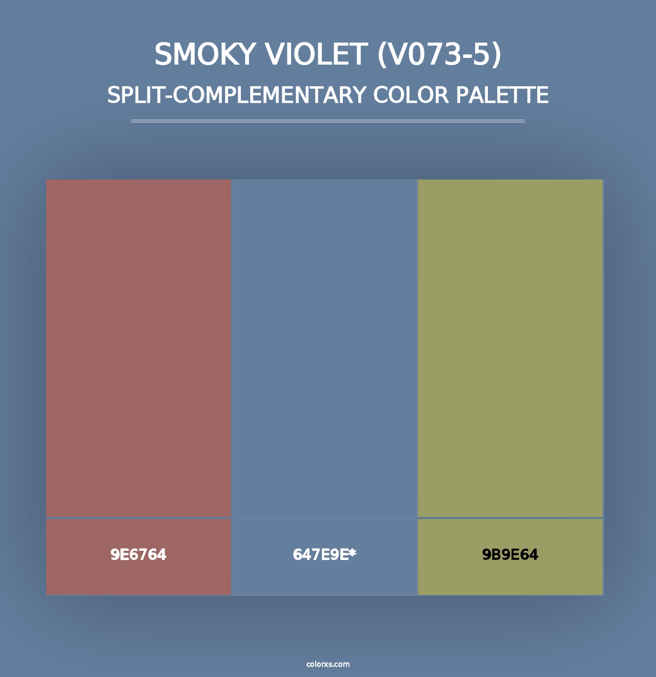 Smoky Violet (V073-5) - Split-Complementary Color Palette