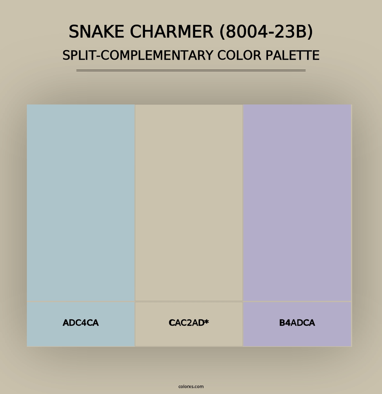 Snake Charmer (8004-23B) - Split-Complementary Color Palette