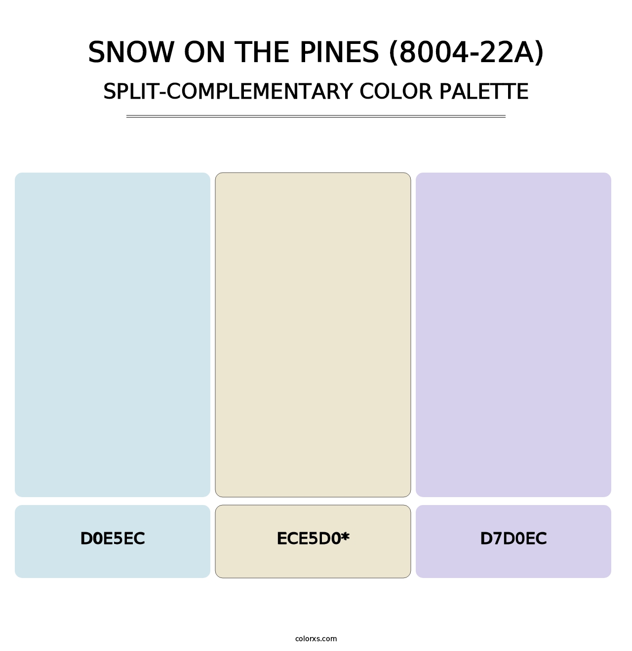 Snow on the Pines (8004-22A) - Split-Complementary Color Palette