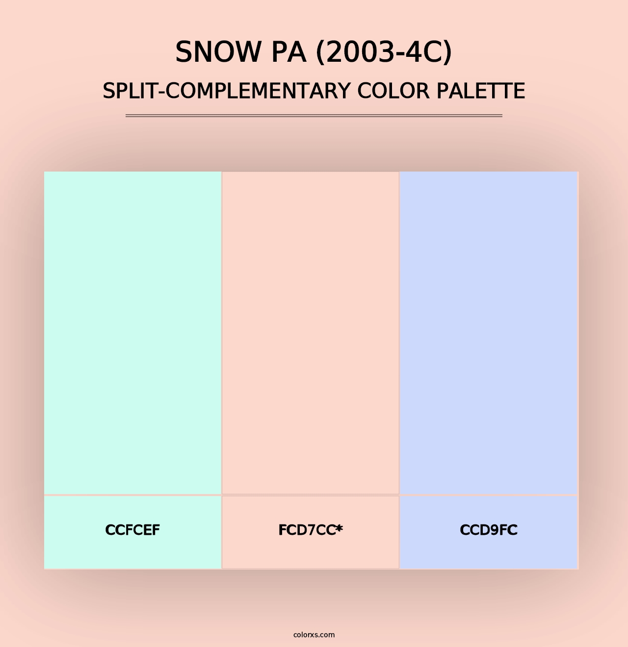 Snow Pa (2003-4C) - Split-Complementary Color Palette