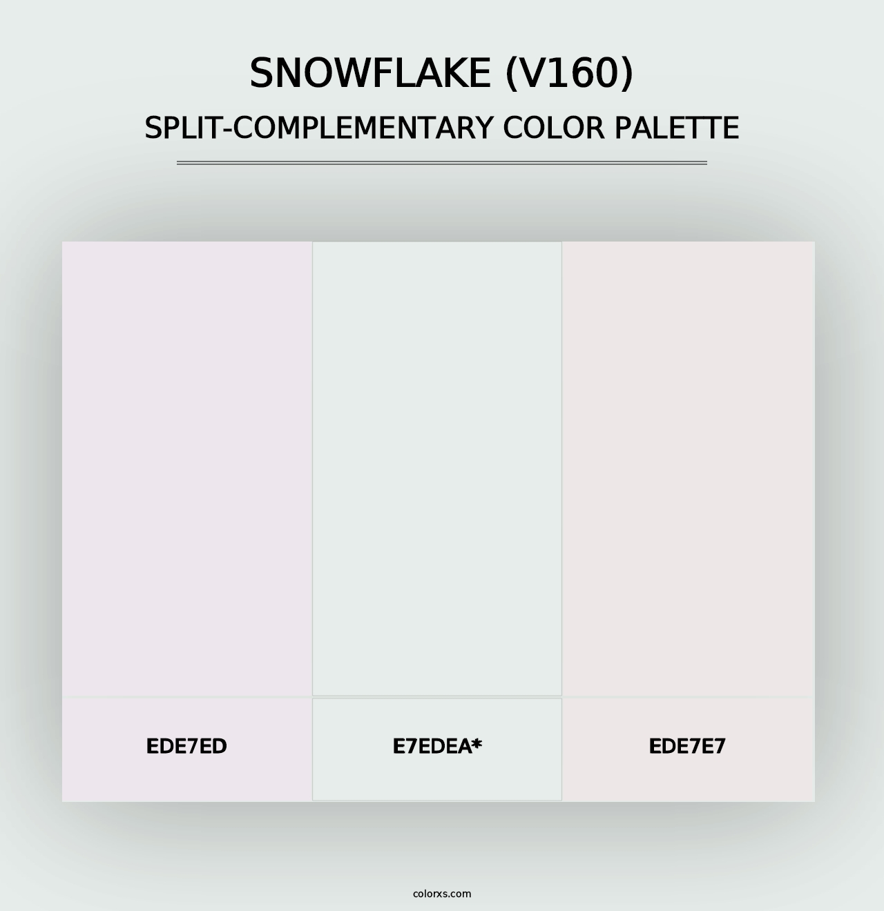 Snowflake (V160) - Split-Complementary Color Palette