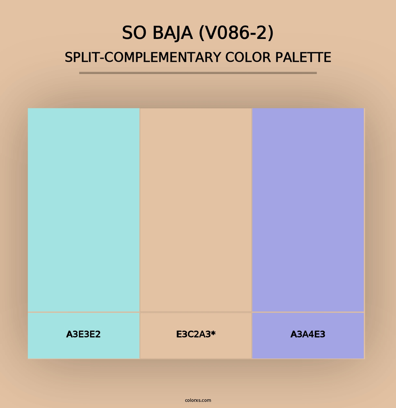 So Baja (V086-2) - Split-Complementary Color Palette