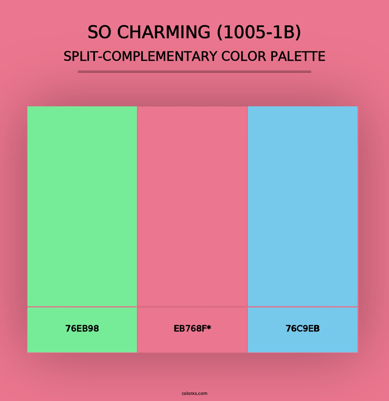 So Charming (1005-1B) - Split-Complementary Color Palette