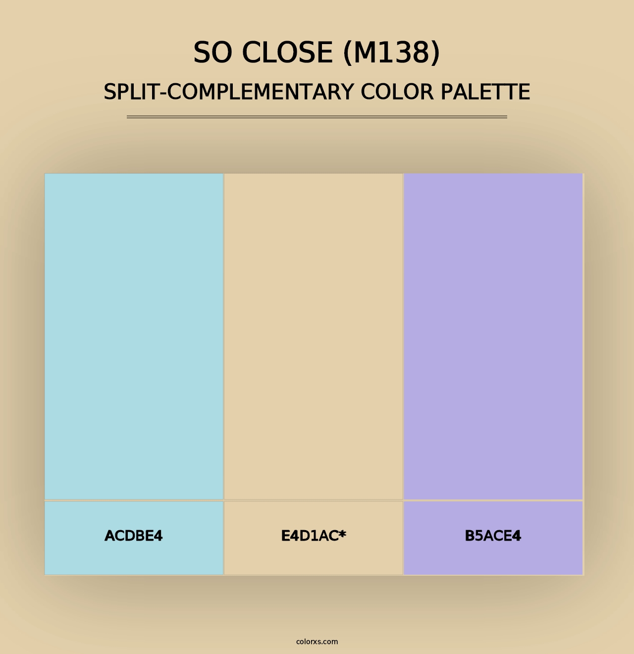 So Close (M138) - Split-Complementary Color Palette