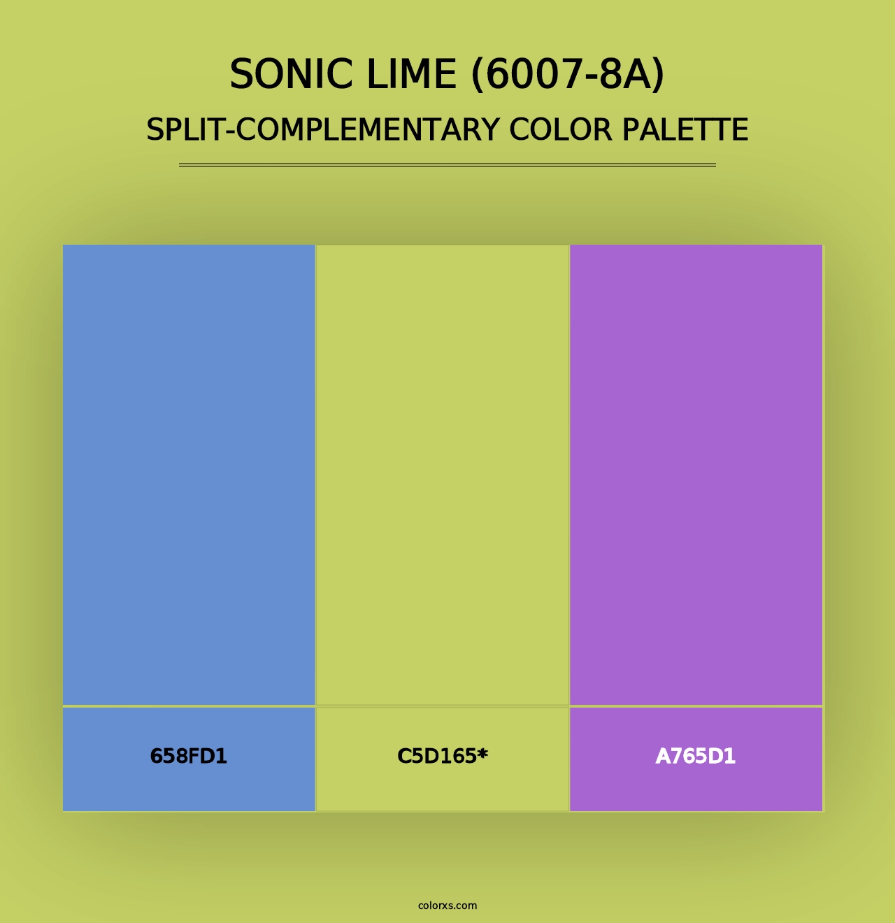 Sonic Lime (6007-8A) - Split-Complementary Color Palette