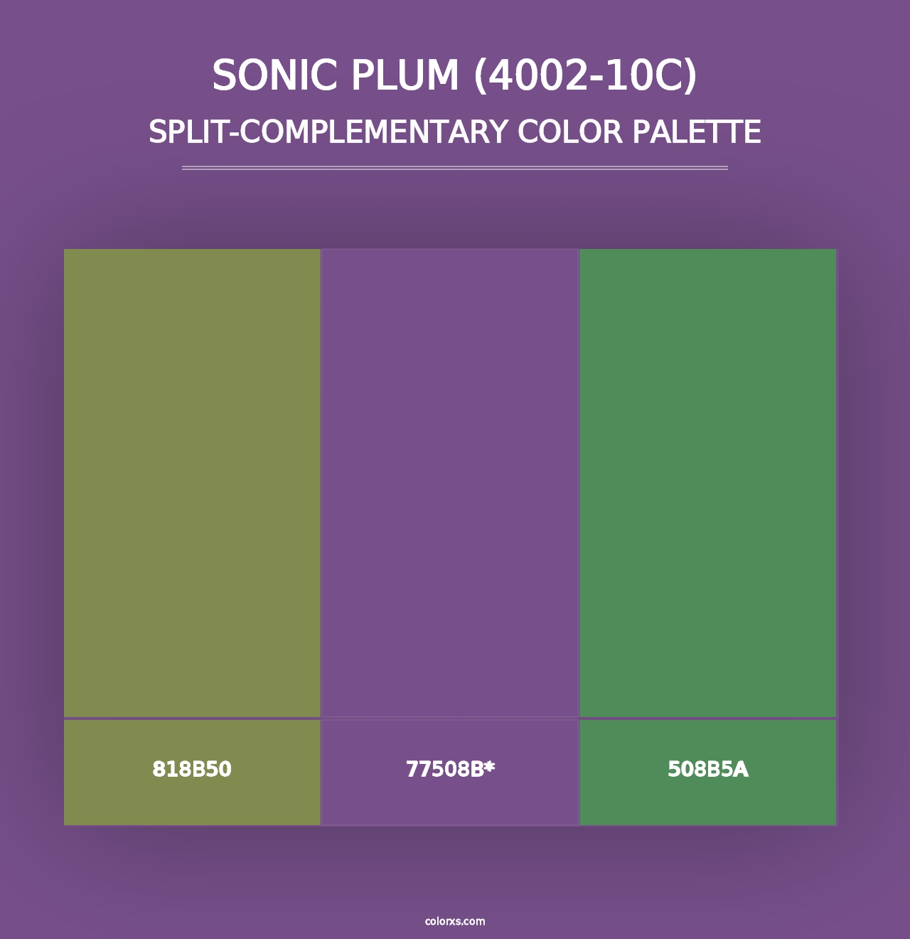 Sonic Plum (4002-10C) - Split-Complementary Color Palette