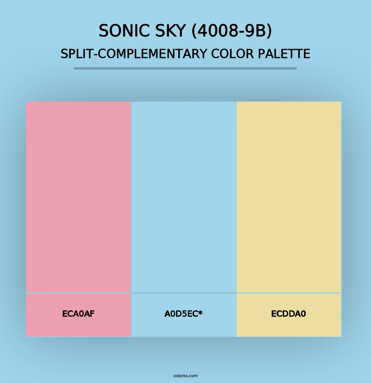 Sonic Sky (4008-9B) - Split-Complementary Color Palette