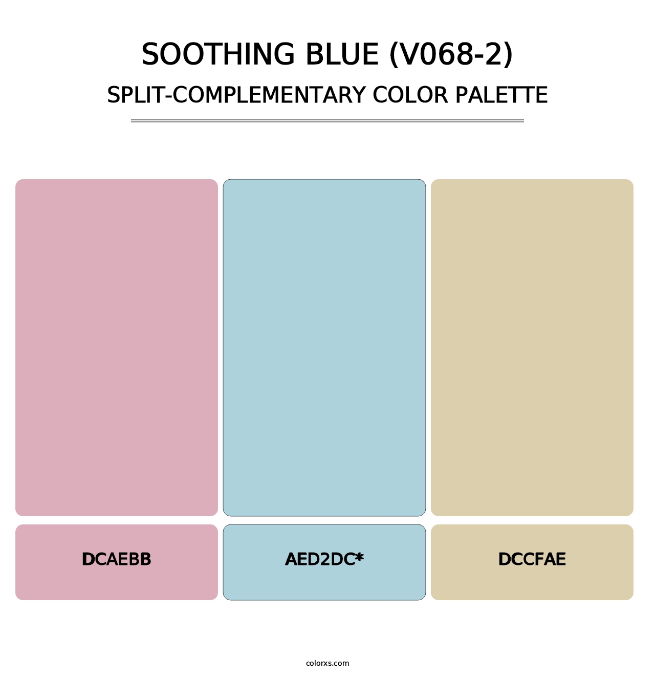 Soothing Blue (V068-2) - Split-Complementary Color Palette