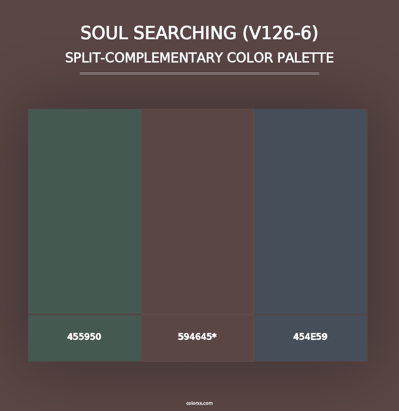 Soul Searching (V126-6) - Split-Complementary Color Palette