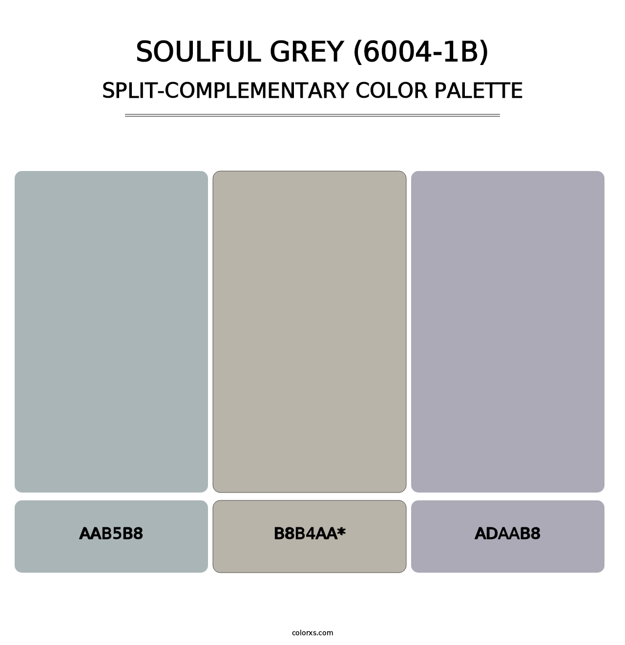 Soulful Grey (6004-1B) - Split-Complementary Color Palette