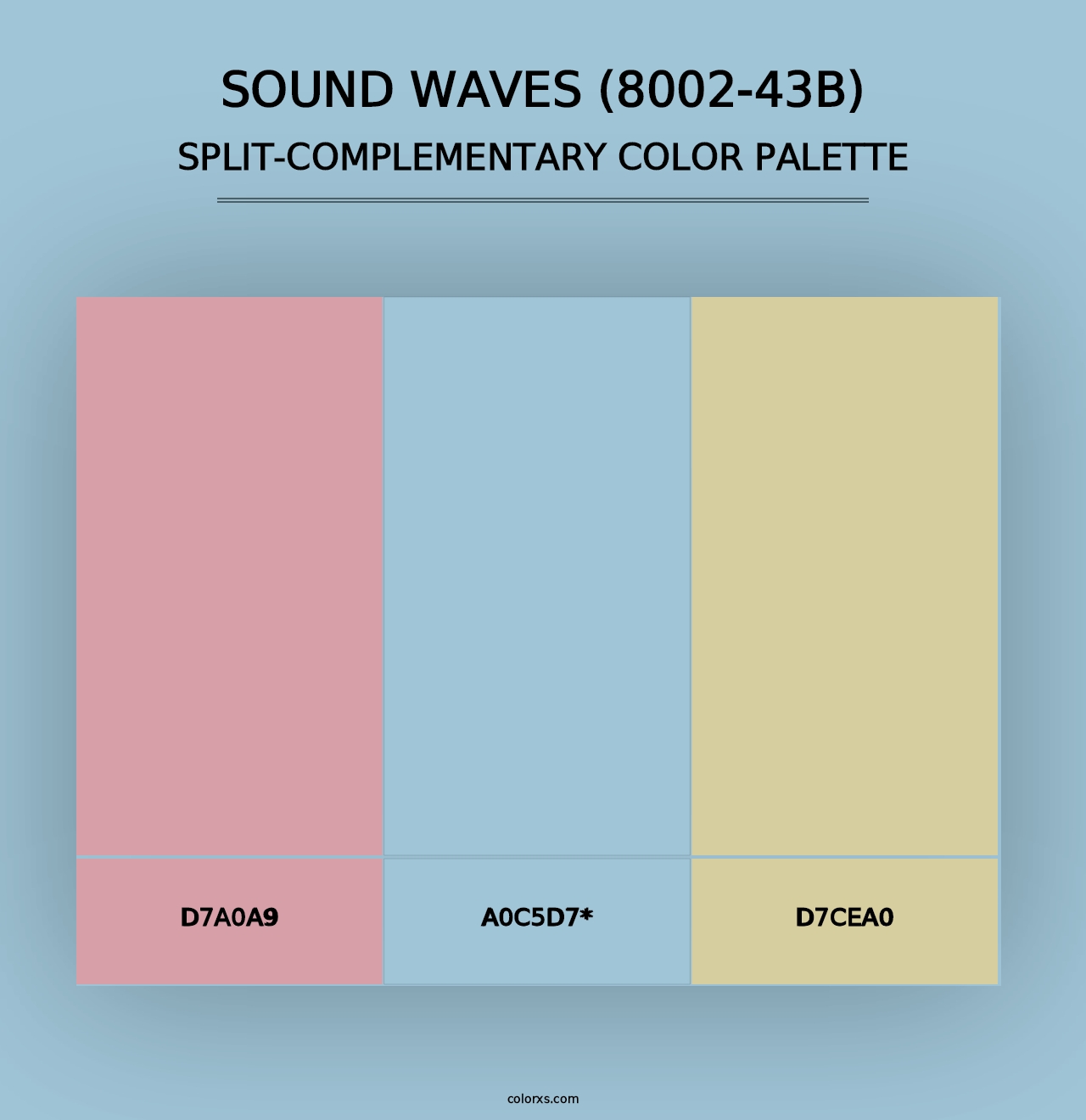 Sound Waves (8002-43B) - Split-Complementary Color Palette