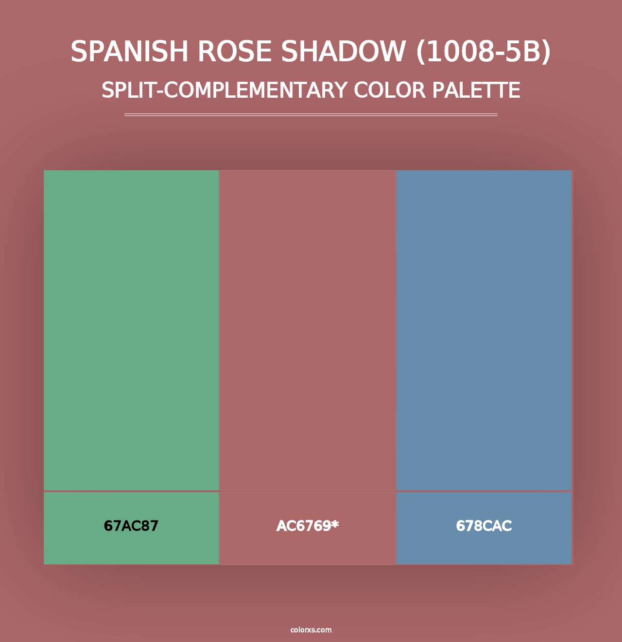 Spanish Rose Shadow (1008-5B) - Split-Complementary Color Palette