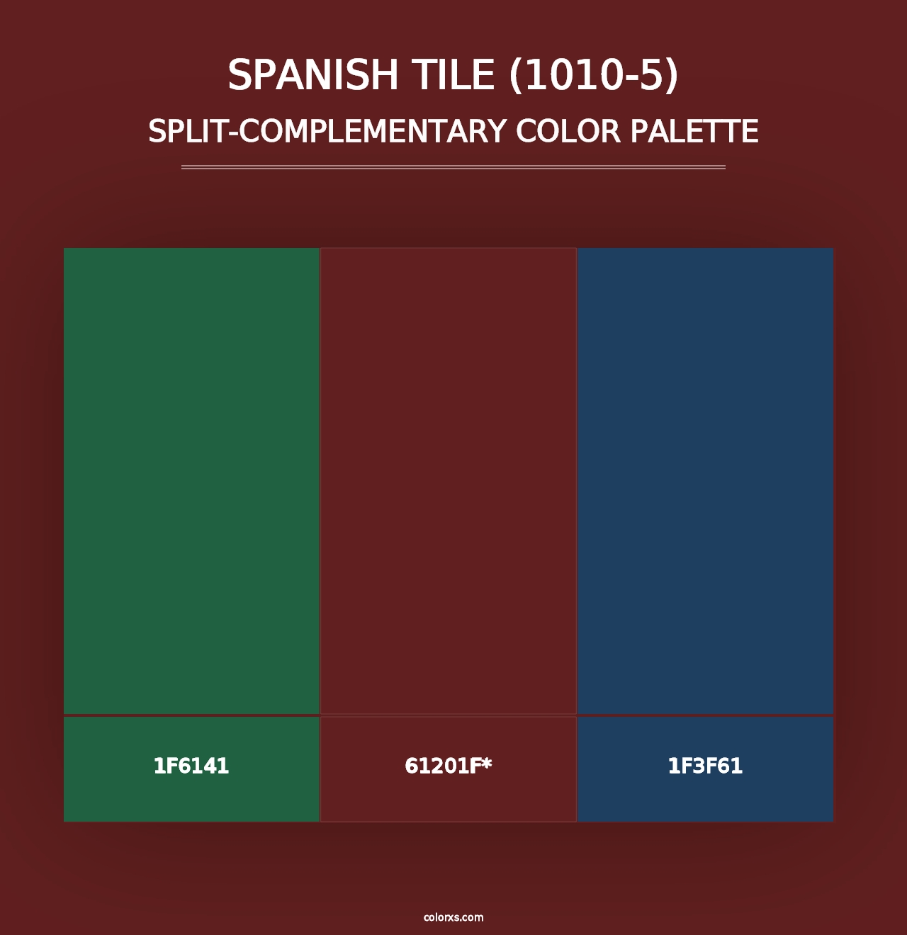 Spanish Tile (1010-5) - Split-Complementary Color Palette