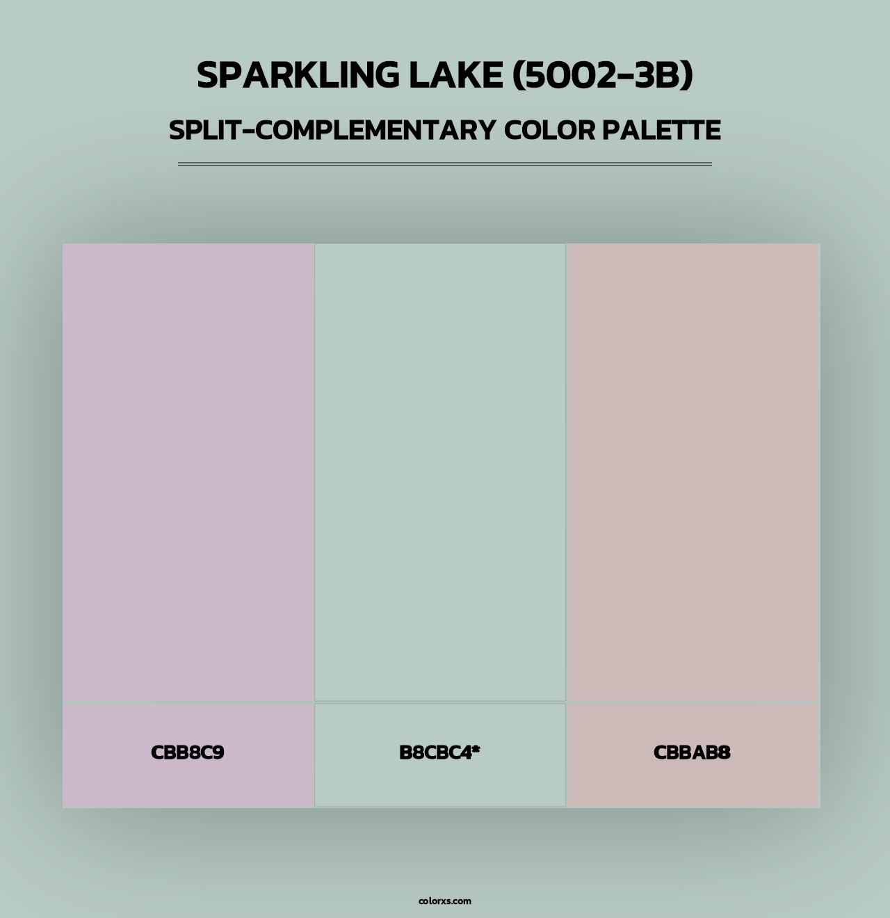 Sparkling Lake (5002-3B) - Split-Complementary Color Palette