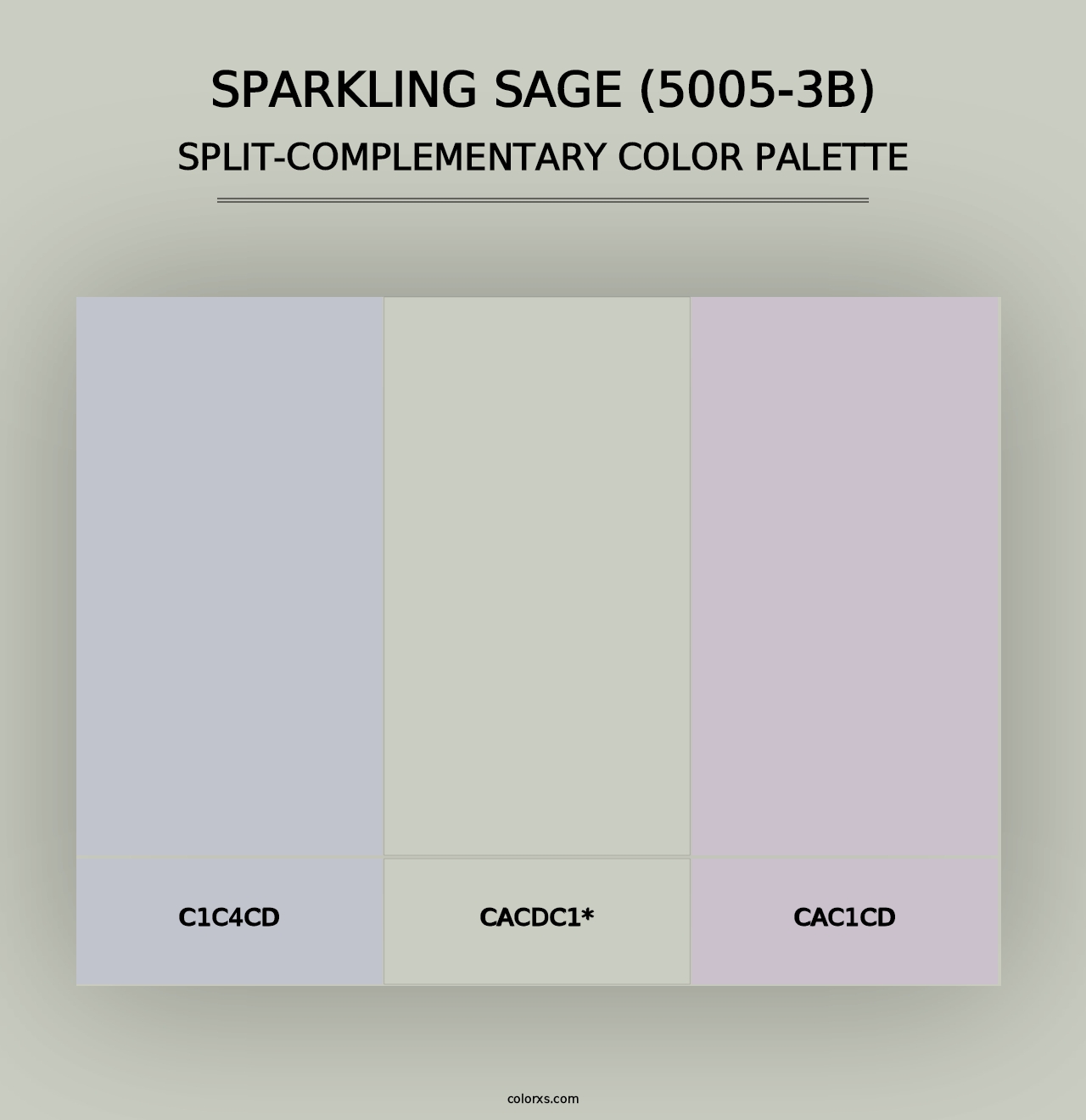 Sparkling Sage (5005-3B) - Split-Complementary Color Palette