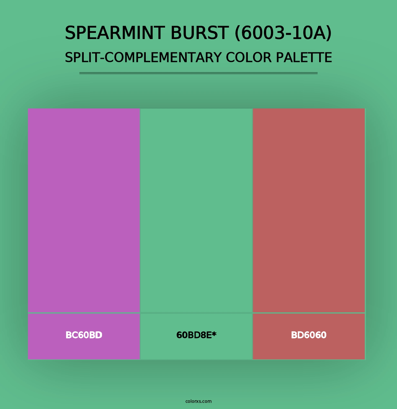 Spearmint Burst (6003-10A) - Split-Complementary Color Palette