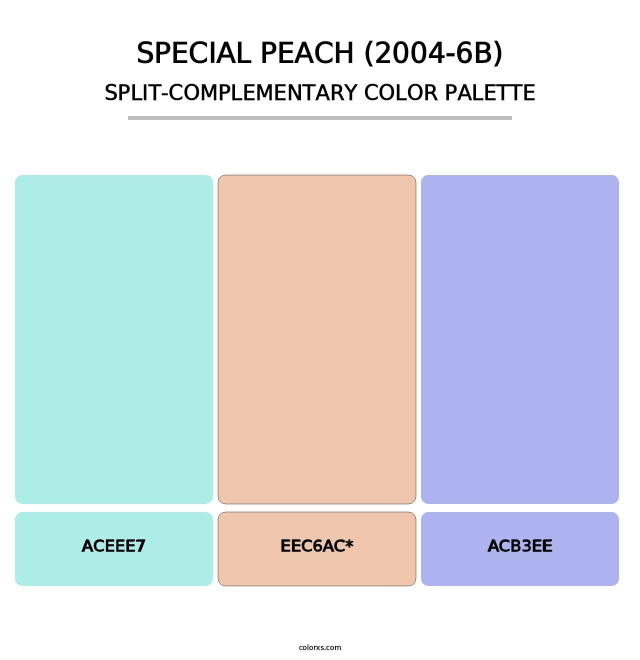 Special Peach (2004-6B) - Split-Complementary Color Palette