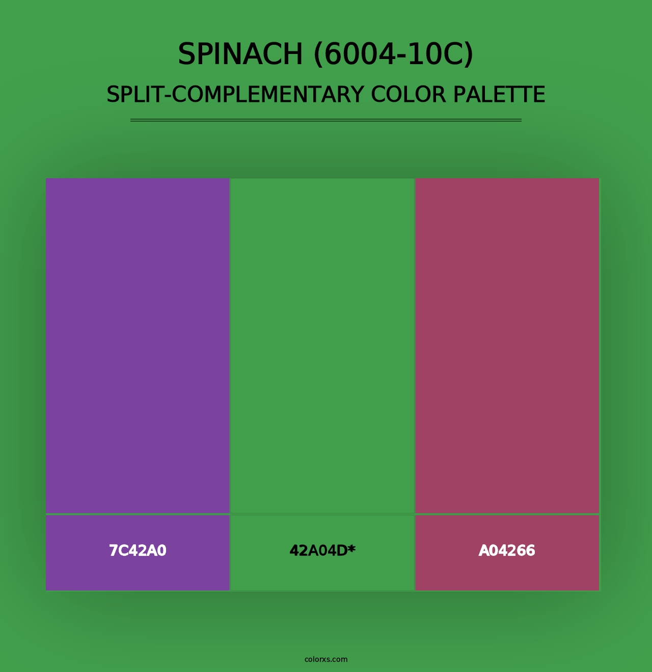 Spinach (6004-10C) - Split-Complementary Color Palette