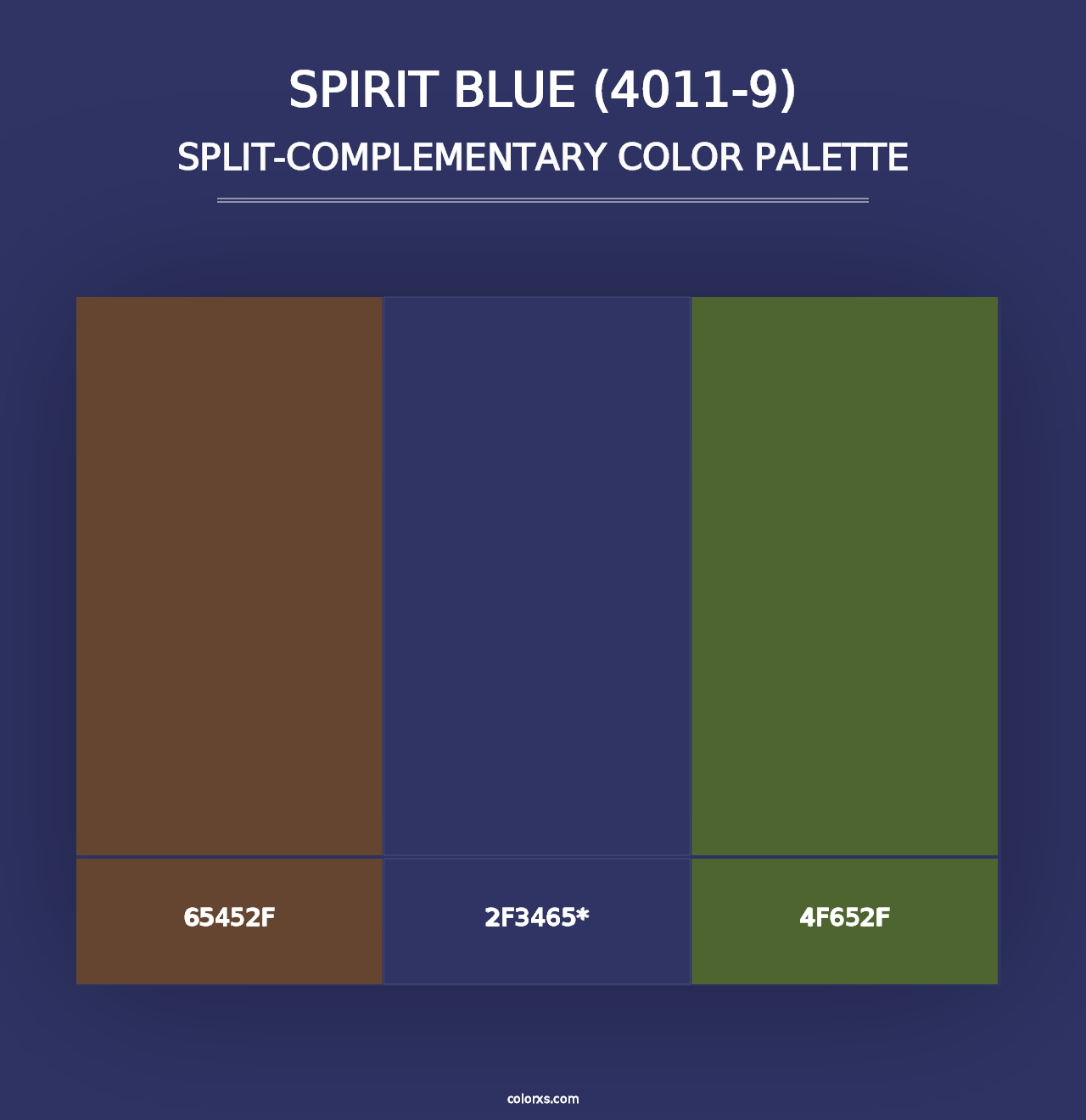 Spirit Blue (4011-9) - Split-Complementary Color Palette